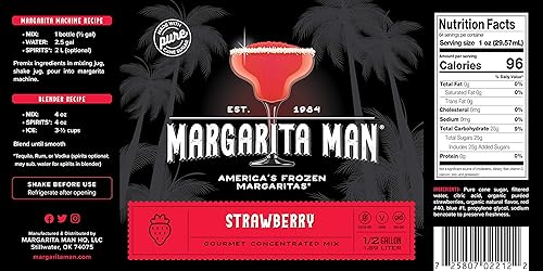 Miniatura 2 de Margarita Man Concentrado de mezcla de fresa y margarita  Botella de 64 onzas, hace 56 bebidas  Granizado de fresa  Bares, restaurantes, en casa