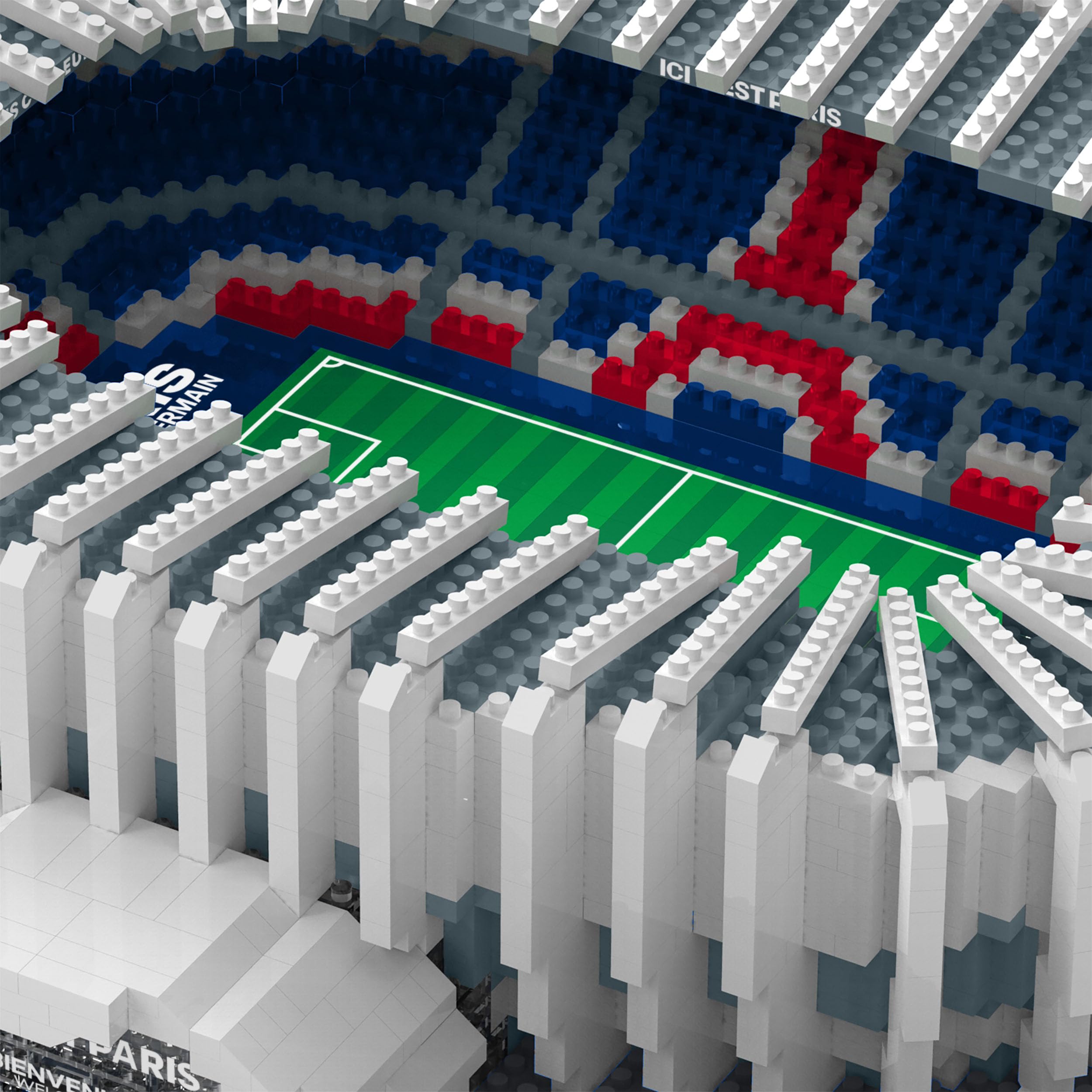 FOCO Produit sous Licence Officielle Paris Saint-Germain FC Parc des Princes BRXLZ Stade 3D Briques Modèle