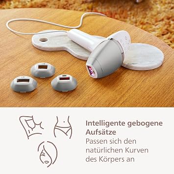 Philips Lumea IPL 8000 Series - IPL Geräte Haarentfernung für bis zu 2 Jahre seidig-glatte Haut¹ mit 3 Aufsätzen für Körper & Gesicht Alternative zur Laser-Haarentfernung (BRI946/00)