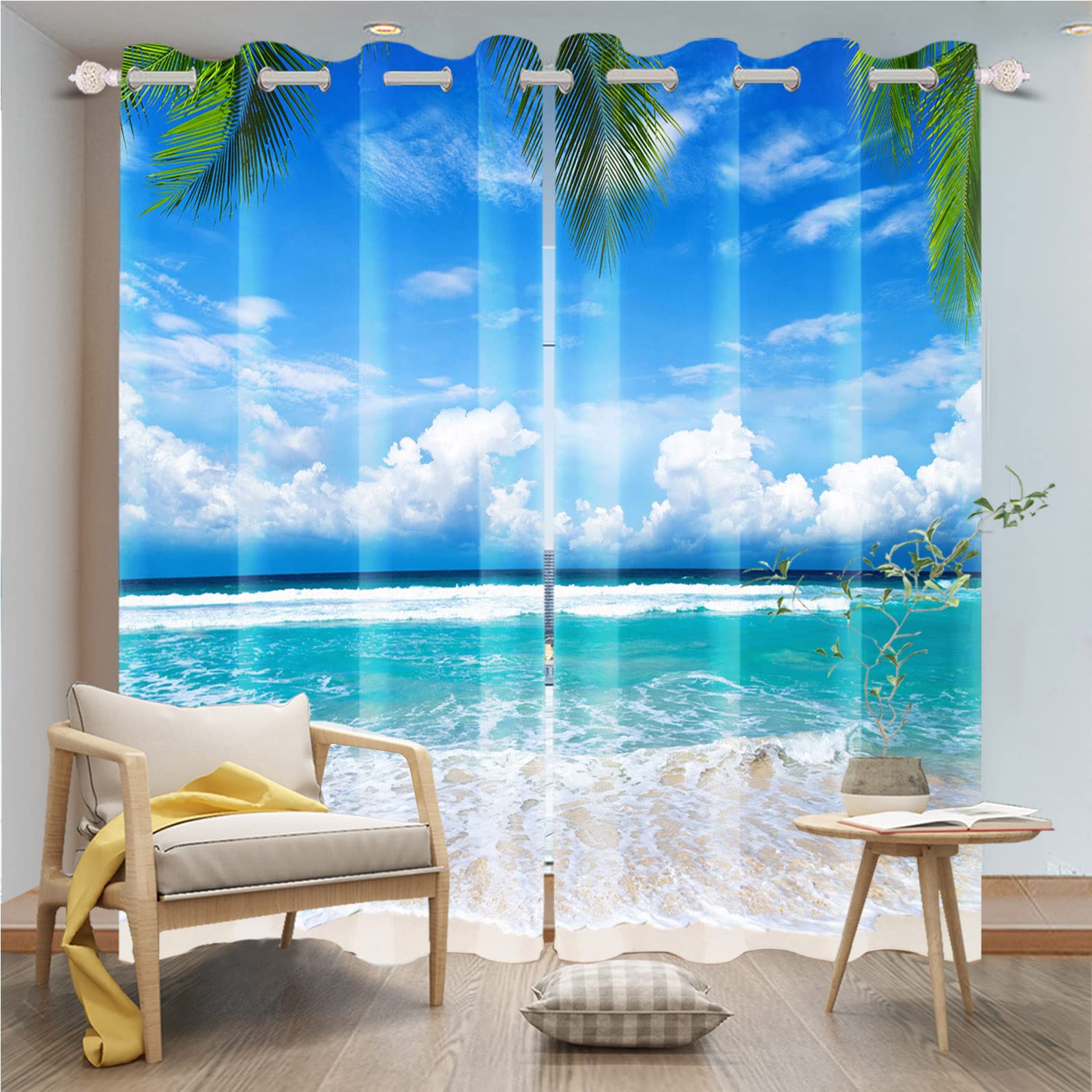 Amazon.com: DORCEV Summer Tropical Seaside Scenery Kitchen