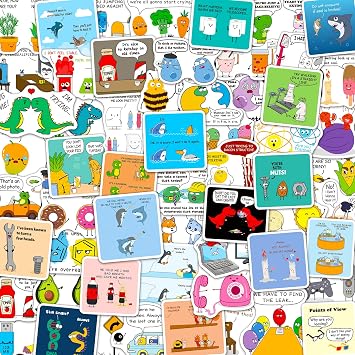 zheyistep 100PCS Funny Stickers, Waterproof Joke Meme Vinyl Stickers for Laptop Water Bottle Phone Scrapbook, Funny Dialogue Sticker Pack for Kids Teens Adults