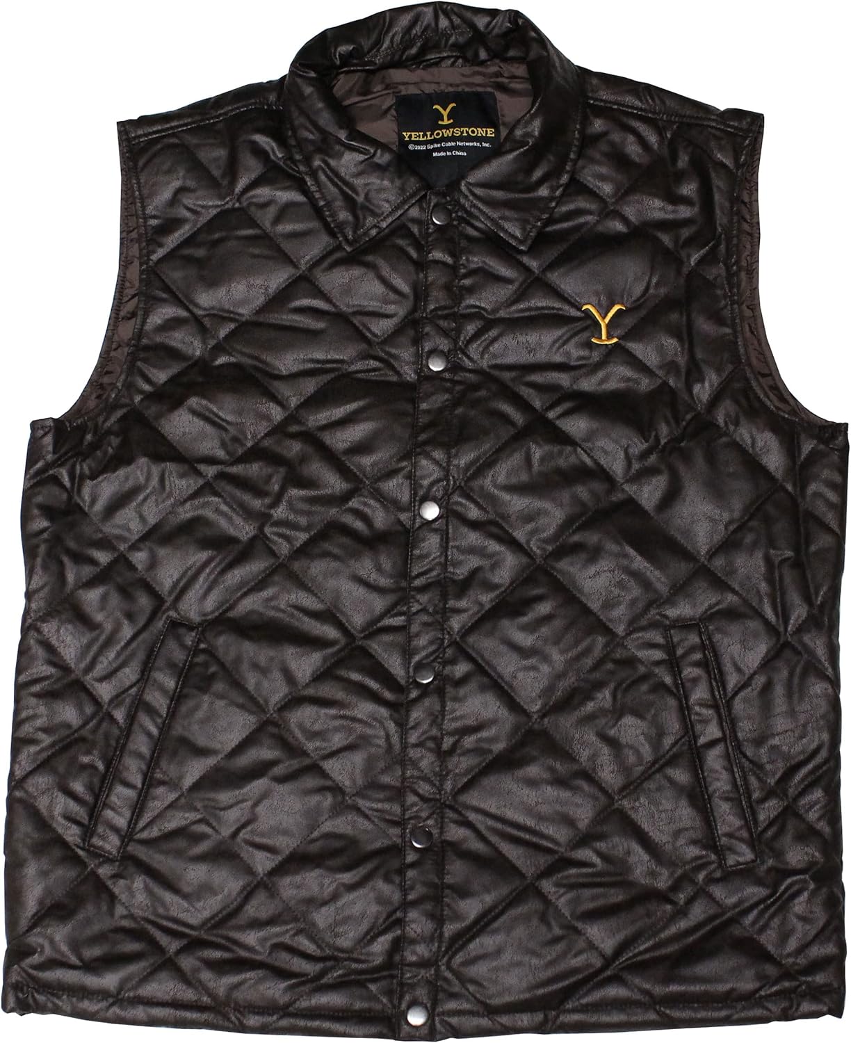 Changes Yellowstone Button Up Vest, Brown