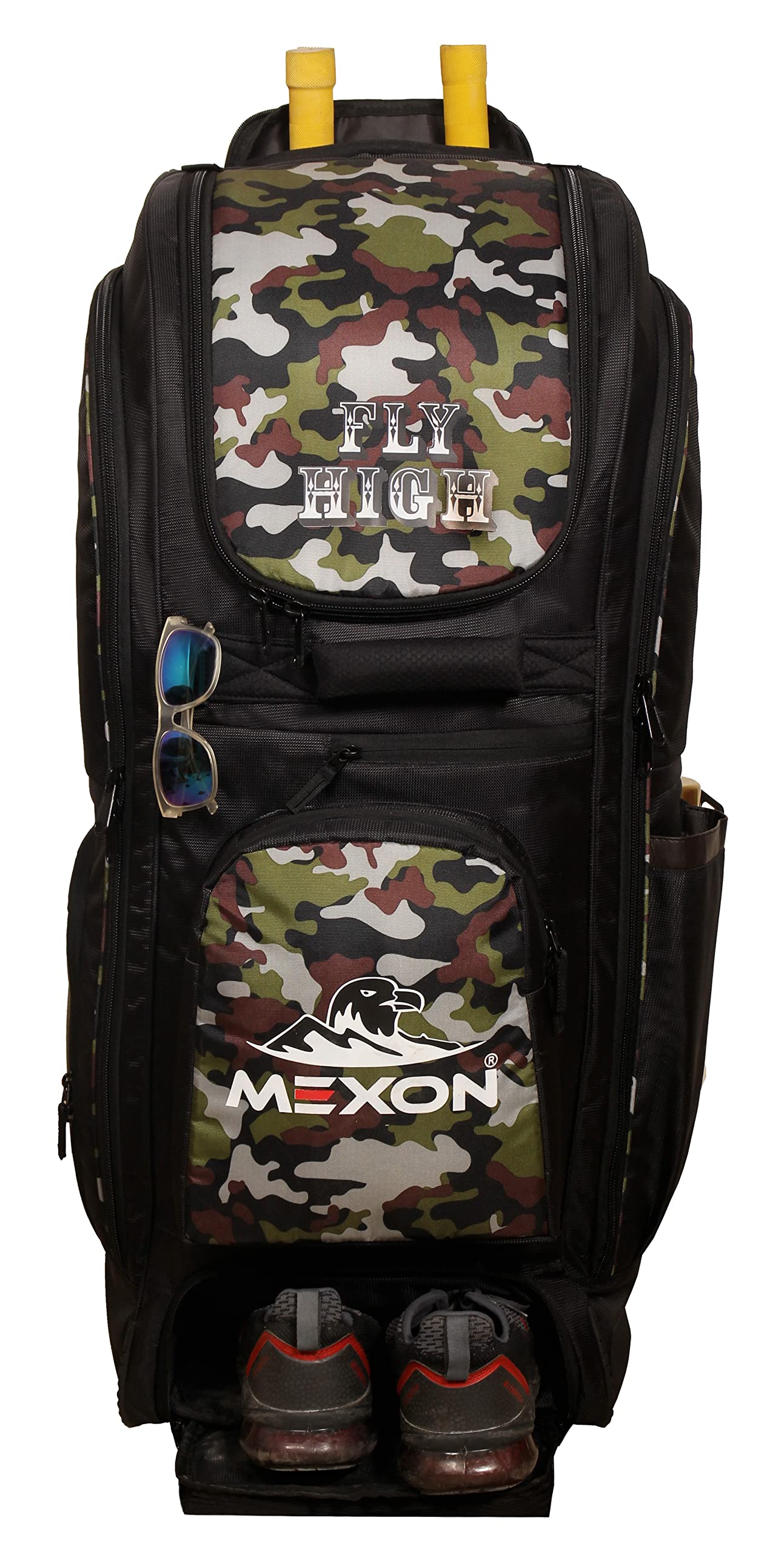 MEXON Fully Padded Cricket Duffle Kit Bag with Wheels || Full Size || 4 Bat Pockets (Black/Camo) (B0BF19HN8C) Amazon Price History, Amazon Price Tracker