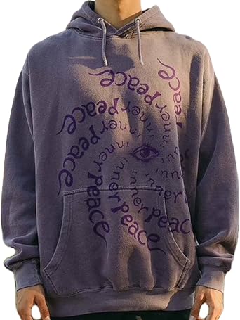 Altru Apparel Mens Graphic Hoodies | Dyed Vintage sweatshirt | Inner peace garment Soft Fabric Vintage Hoodie for Mens