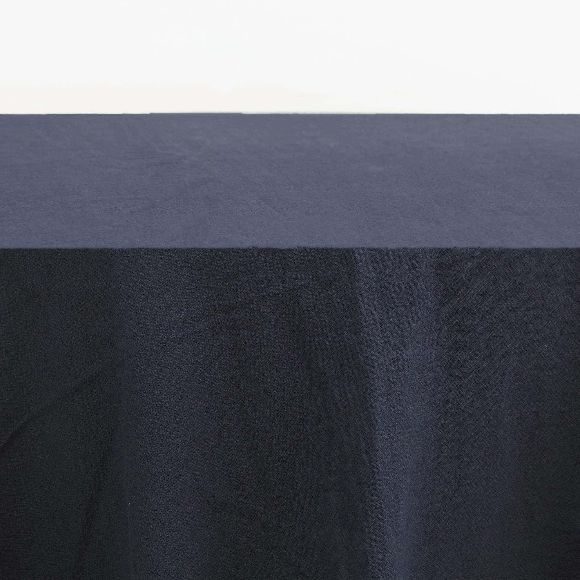 Decor Essentials Linen Rustic Stonewash Tablecloths 90x90 Tableware Party Wedding Event Table Setting Decorations (Navy)
