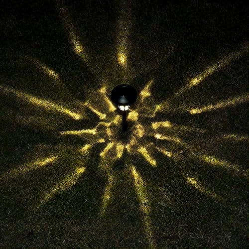 Miniatura 4 de GIGALUMI Luces solares para caminos al aire libre, paquete de 6 luces solares de jardín, blanco cálido, negro, súper brillante, luces solares