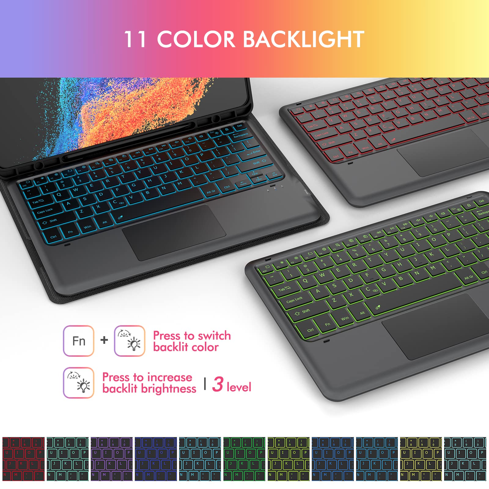 山の日限定　galaxy tab s8+ キーボード付き Amazon.co.jp: Galaxy Tab S8+ Book Cover Keyboard｜ブラック