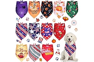 Weewooday 4th of July Dog Bandanas Independence Day for Small Dogs