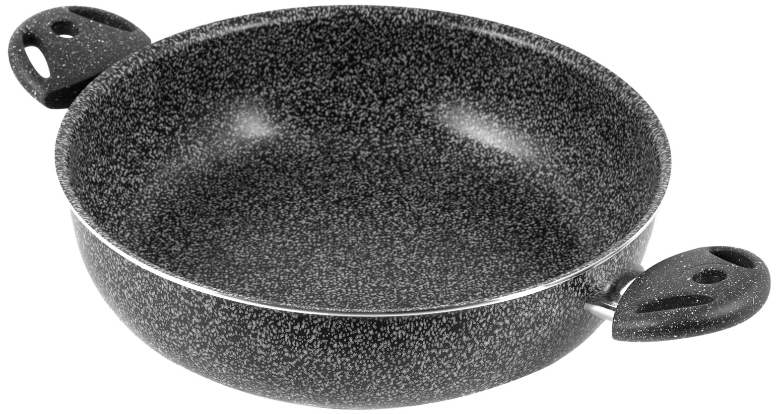 Home Stone Nonstick Pot with 2 Handles, Stone, Charcoal grey, 26 cm