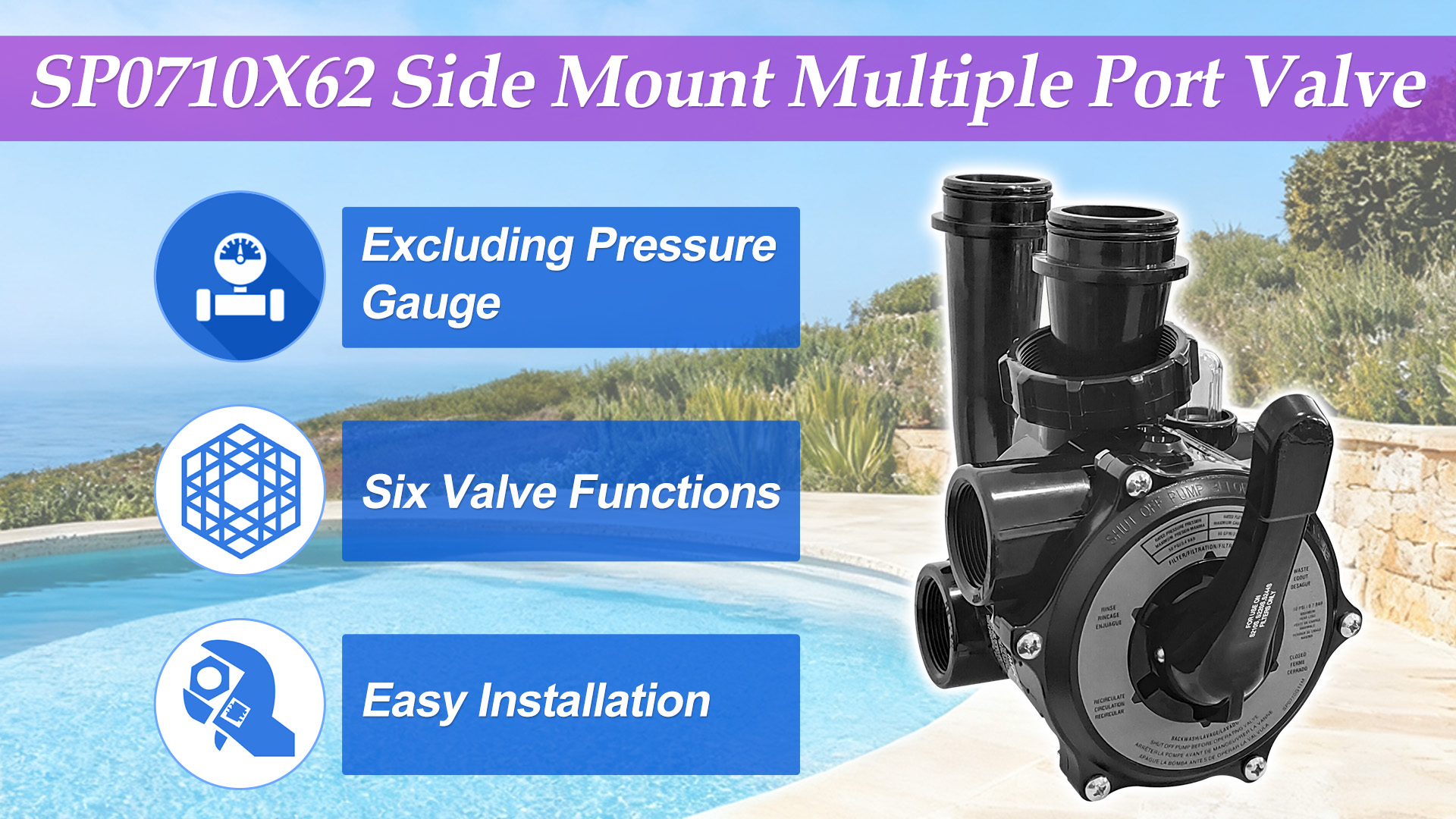 Amazon.com : SP0710X62 Multiple Port Valve Compatible with Hayward