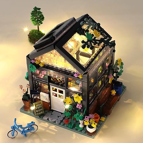 Miniatura 5 de QLT QIAOLETONG Juego de construcción de casa de flores, compatible con Lego Flowers House crea elegancia y ambiente cálido, con hermosa caja de