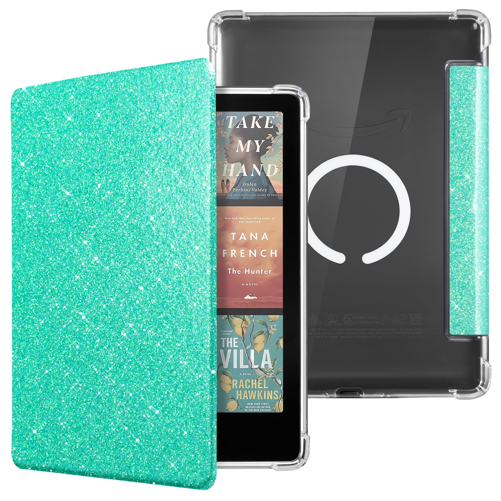 CoBak Magnetic Case for 7" Kindle Paperwhite 12th Gen 2024 and Kindle Colorsoft - Compatible with iPhone MagSafe, for Samsung/Belkin/Anker Wireless Charging Pads, Clear Back Cover, Auto Sleep Wake