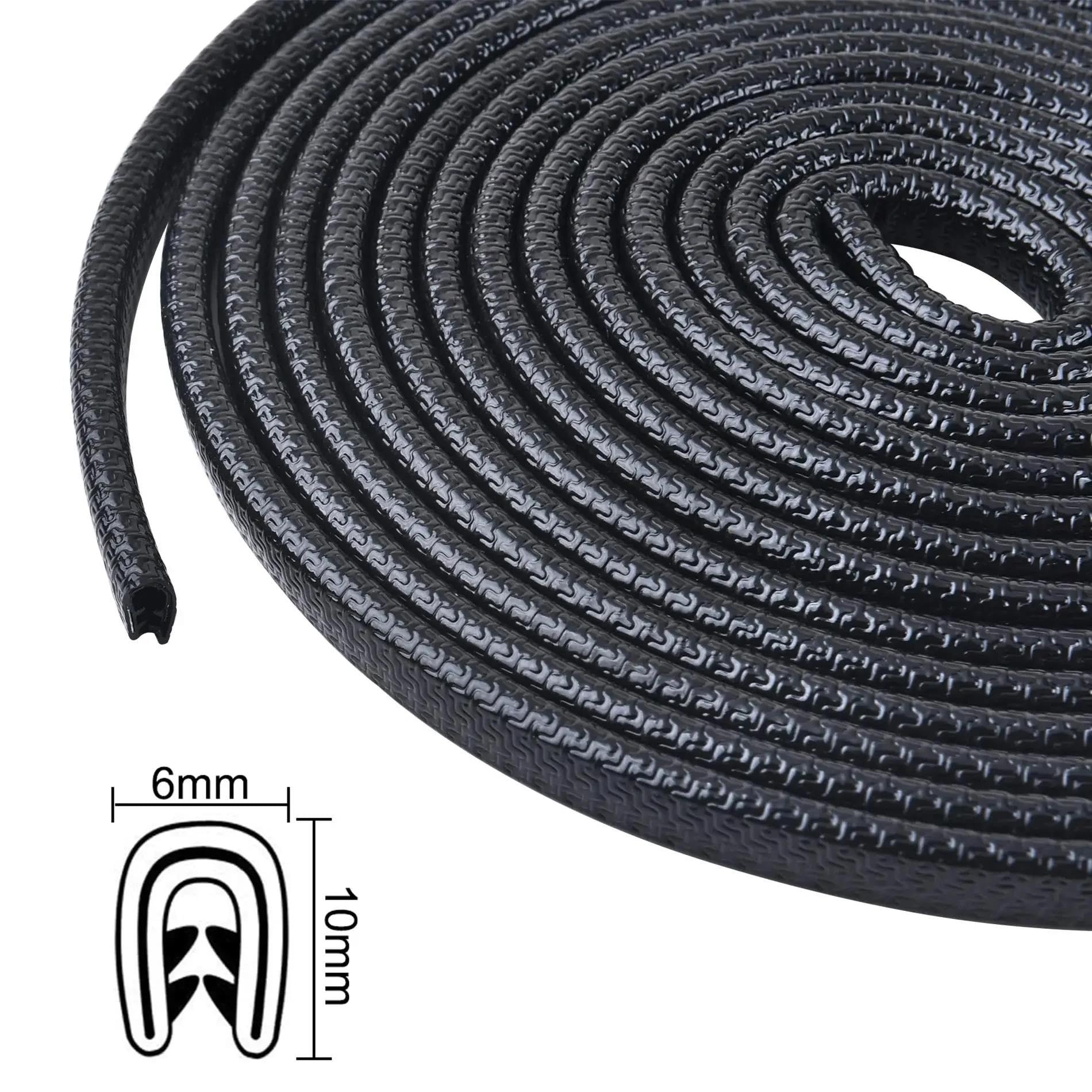 Protectores De Bordes Puertas Coche, Perfiles En U, Juntas Goma Para, Tiras Protectoras Contra Arañazos, Moldura Sellado Coche Tira Sello Puerta(10m)