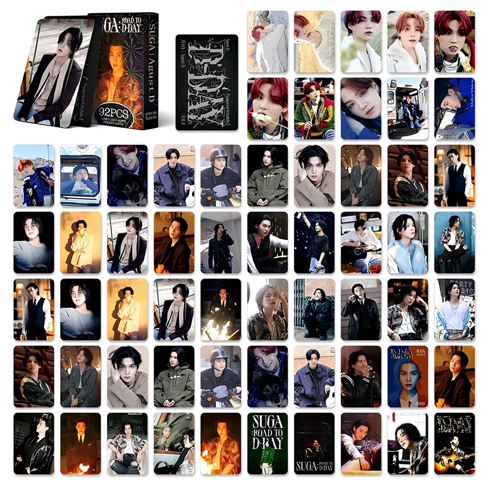 PYAJUU KPOP SUGA D-DAY Album Photocards 92PCS Agust D TOUR D-DAY