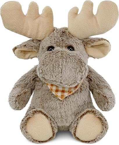 Puzzled Peluche de alce sentado súper suave, 11 pulgadas