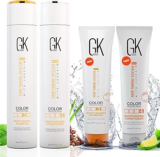 Global Keratin Moisturizing Shampoo Conditioner Duo 10.1 fl oz and 3.4 fl oz Set of 4 Kit for Unmanageable Hairs