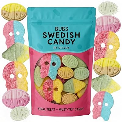 Bubs Swedish Candy 0,5 lb, Swedish Candy Bubs Mix, Skulls, Swedish Godis, Gummy Candy
