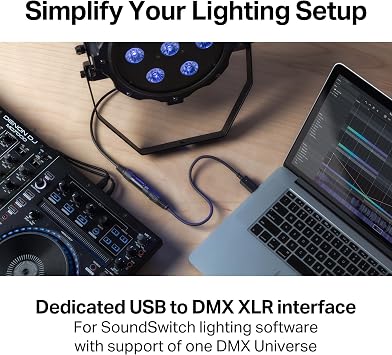 SoundSwitch Micro DMX Interface - Ultra-Compact USB to DMX Interface with 3-Month Free SoundSwitch Software Access