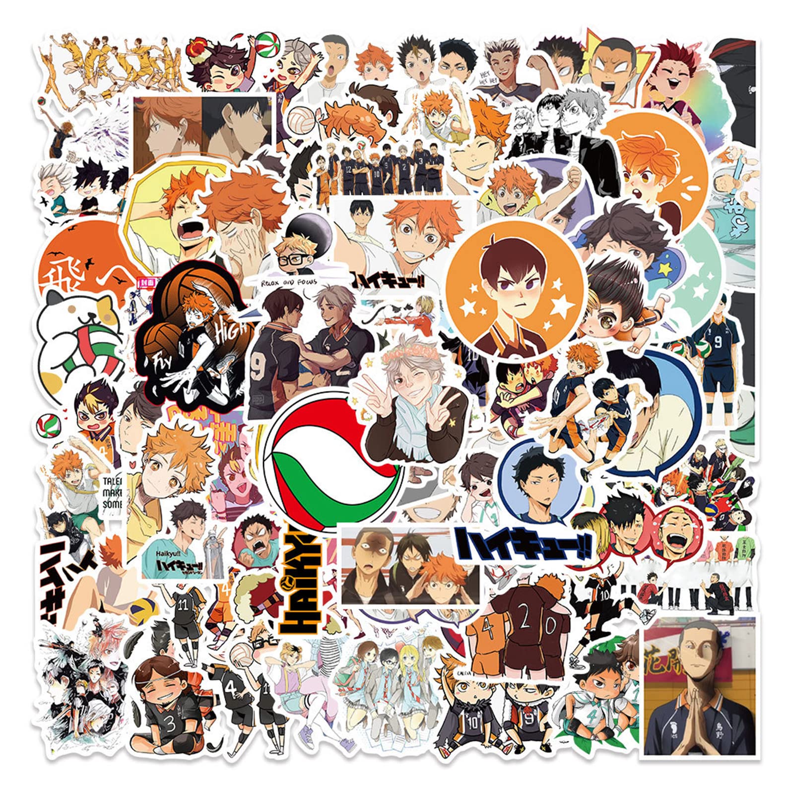 Amazon.co.jp: ハイキュー ステッカー ステッカーセット 100枚 漫画 