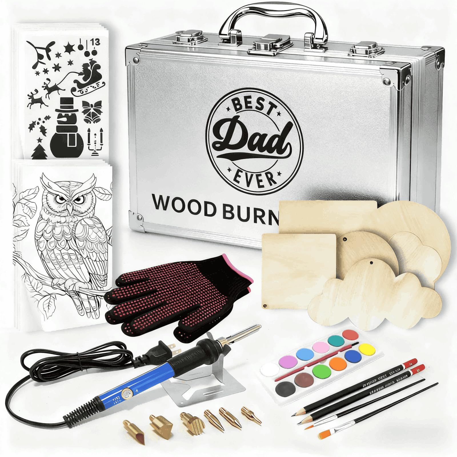 Regalos para papá, kit de quema de madera, grabador de manualidades, herramientas de temperatura ajustable, regalo para hombres, Navidad, cumpleaños, día del padre