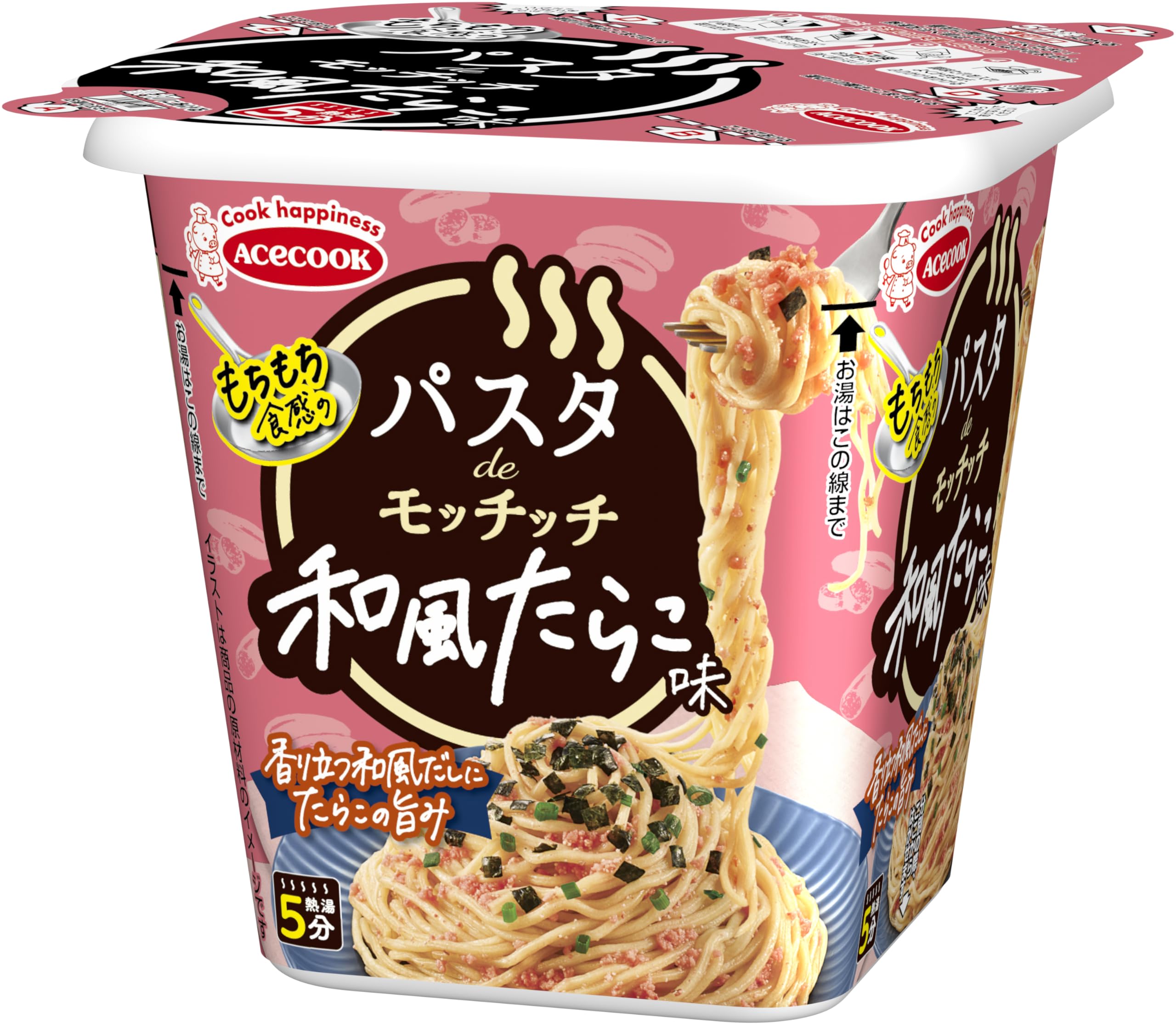 Amazon.co.jp: エースコック パスタDEモッチッチ 和風たらこ味 97g ×12