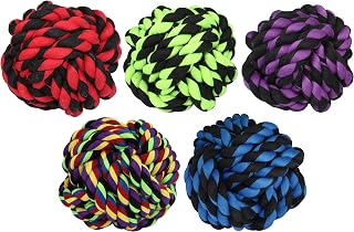 Multipet Nuts for Knots Ball Medium Dog Toy, Assorted 4 inches