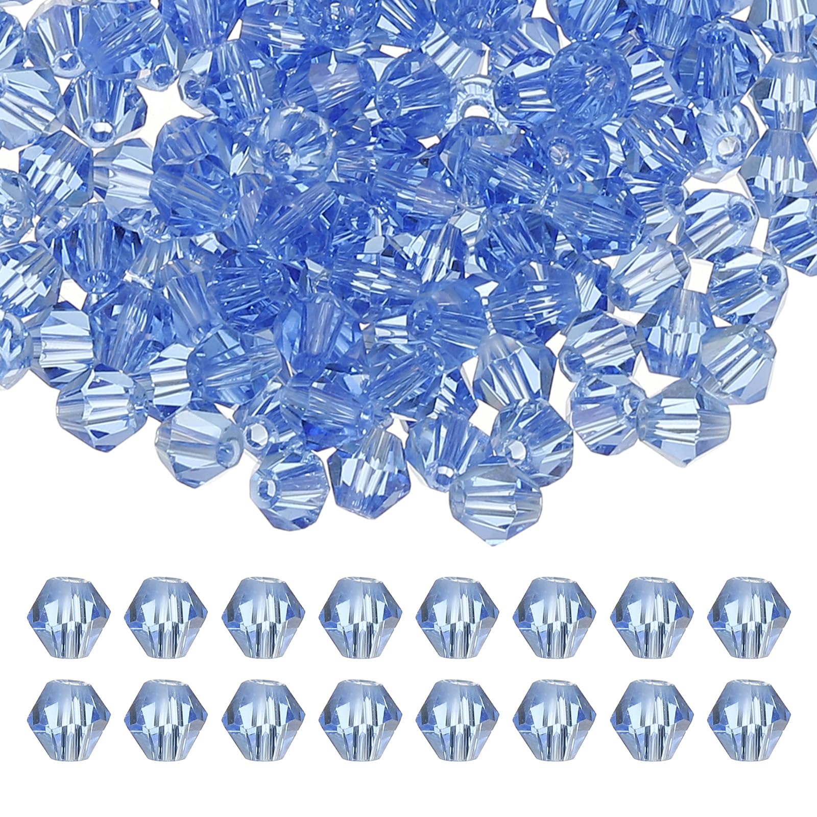 PATIKIL 6mm Bicone Crystal Beads