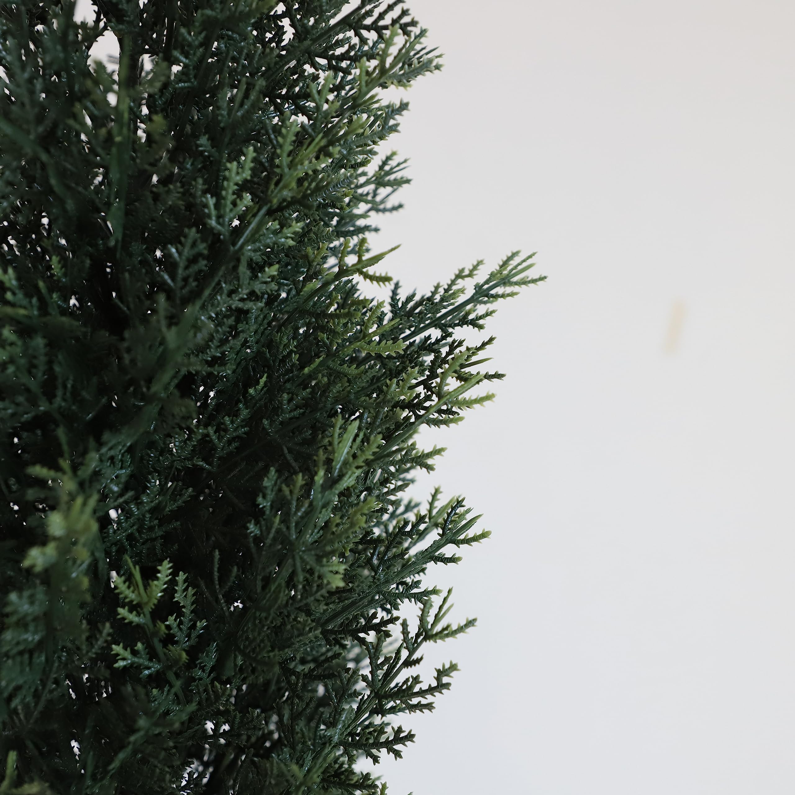 2 Pack 67 Inch Artificial Topiary Cedar Tree Pot Indoor/Outdoor Plants, Artificial Cedar Topiaries FakeTrees Potted Plants in Plastic Pot