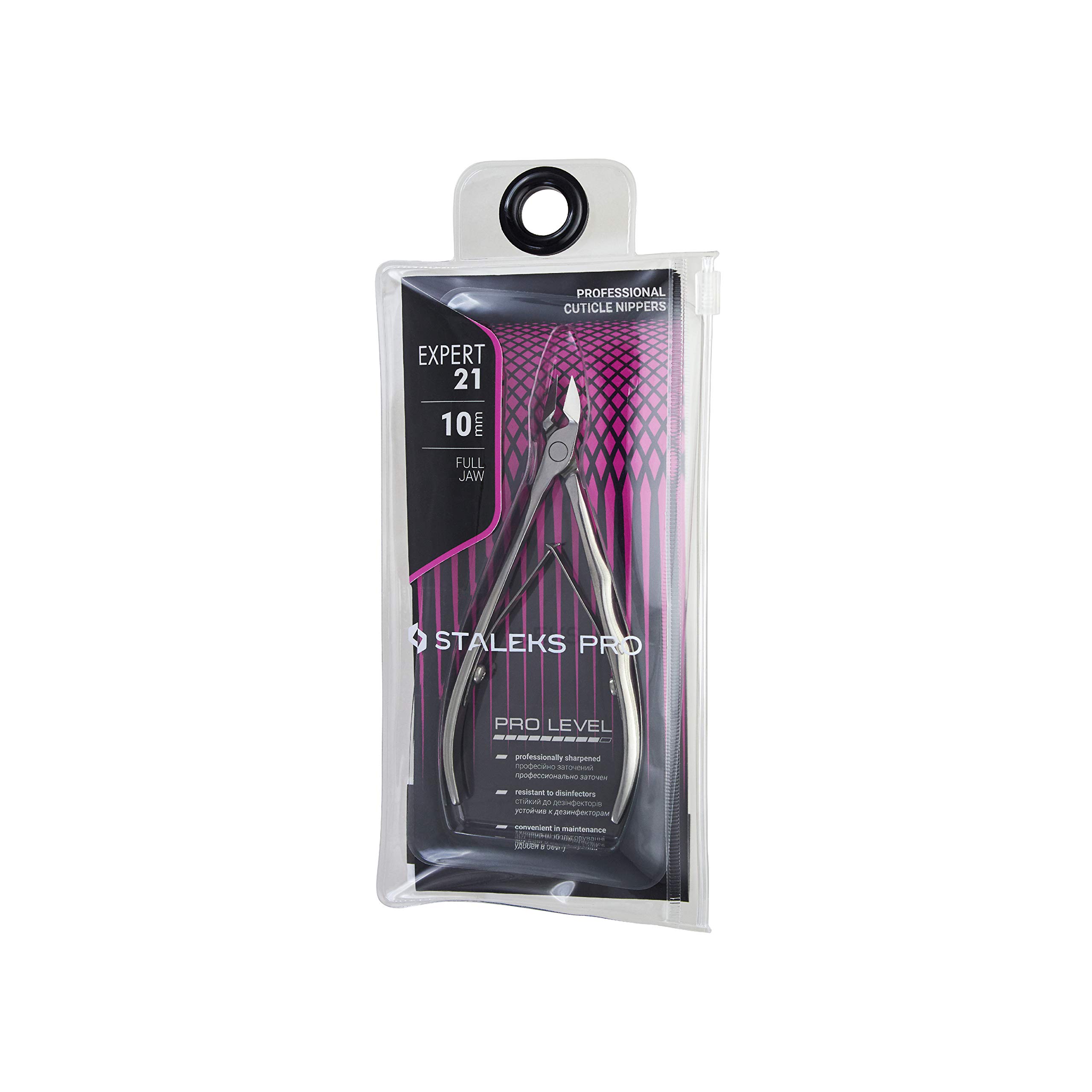 KL-01 - Pinza professionale Staleks, lunghezza 11,5 cm, taglio 1,4 cm, custodia protettiva in pelle
