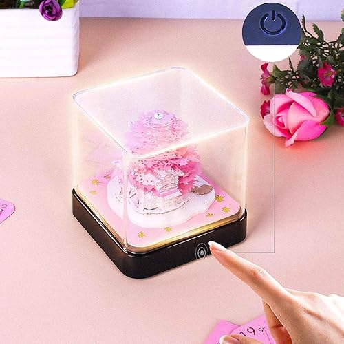 Miniatura 2 de Calendario de pieza de tiempo 2024, calendario de escritorio con luces, calendario de piezas de tiempo, bloc de notas creativo 3D, calendario