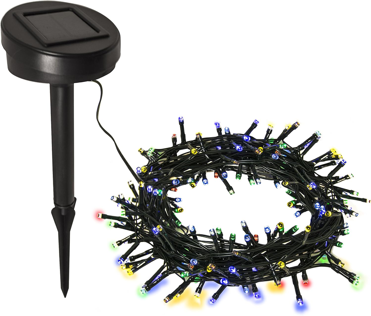 ALEKO Solar Powered Holiday String Light 100 LED Multicolor