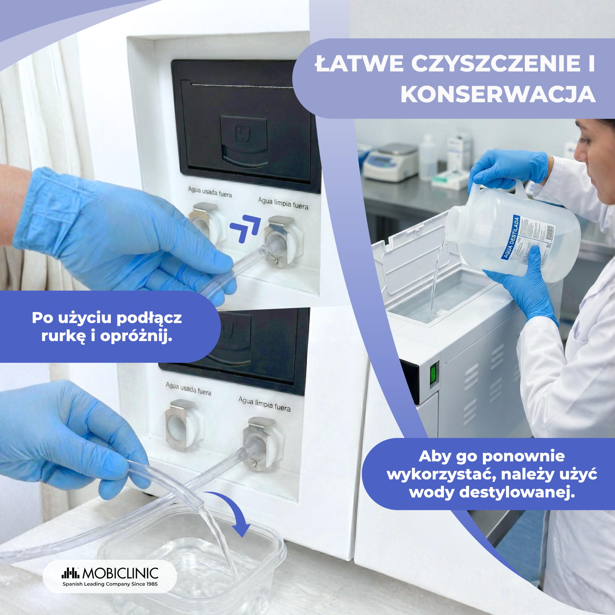 Mobiclinic®, Autoklaw Parowy o Pojemności 17 l, Dezynfekcja 99%, Zasięg 360°, Wyświetlacz LCD, 6 Cykli + Możliwość Personalizacji, Drukarka, USB, SD, Kliniki i Laboratoria, MobiClave Plus
