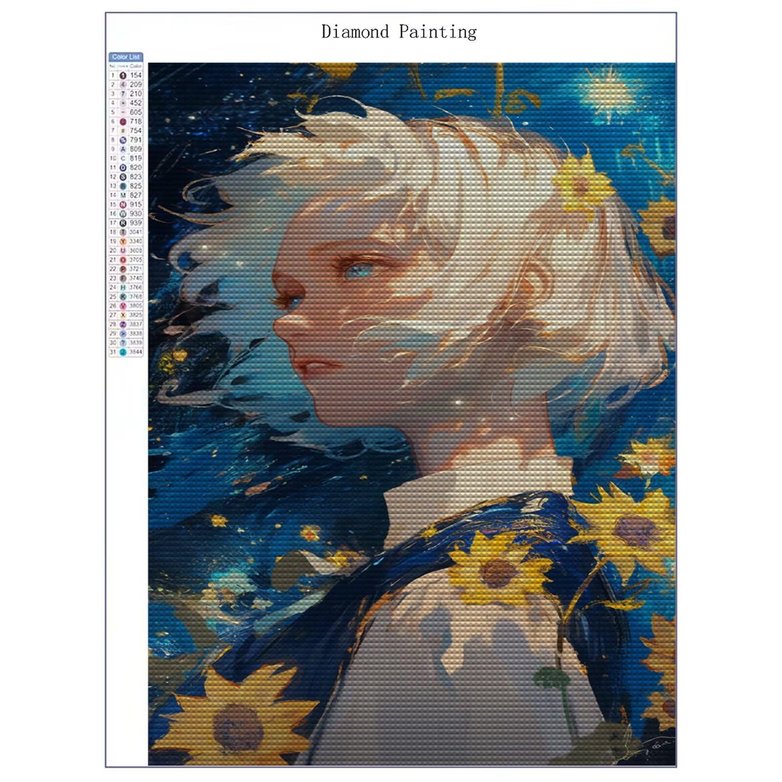Diamentowe malowanie śliczne diamentowe malowanie dzieci 100x150cm 2025 abstrakcyjne malowanie diamentowe, DIY diamentowe rysunki ścieg krzyżykowy rzemiosło dla dorosłych, obraz diamentowy dekoracja