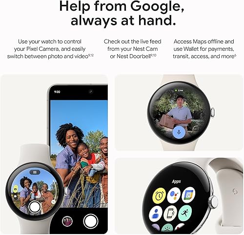 Miniatura 9 de Google Pixel Watch 3 (1.77 pulgadas) modelo 2024 Reloj inteligente Android, seguimiento de frecuencia cardíaca, Fitbit Advanced Running, Fitness