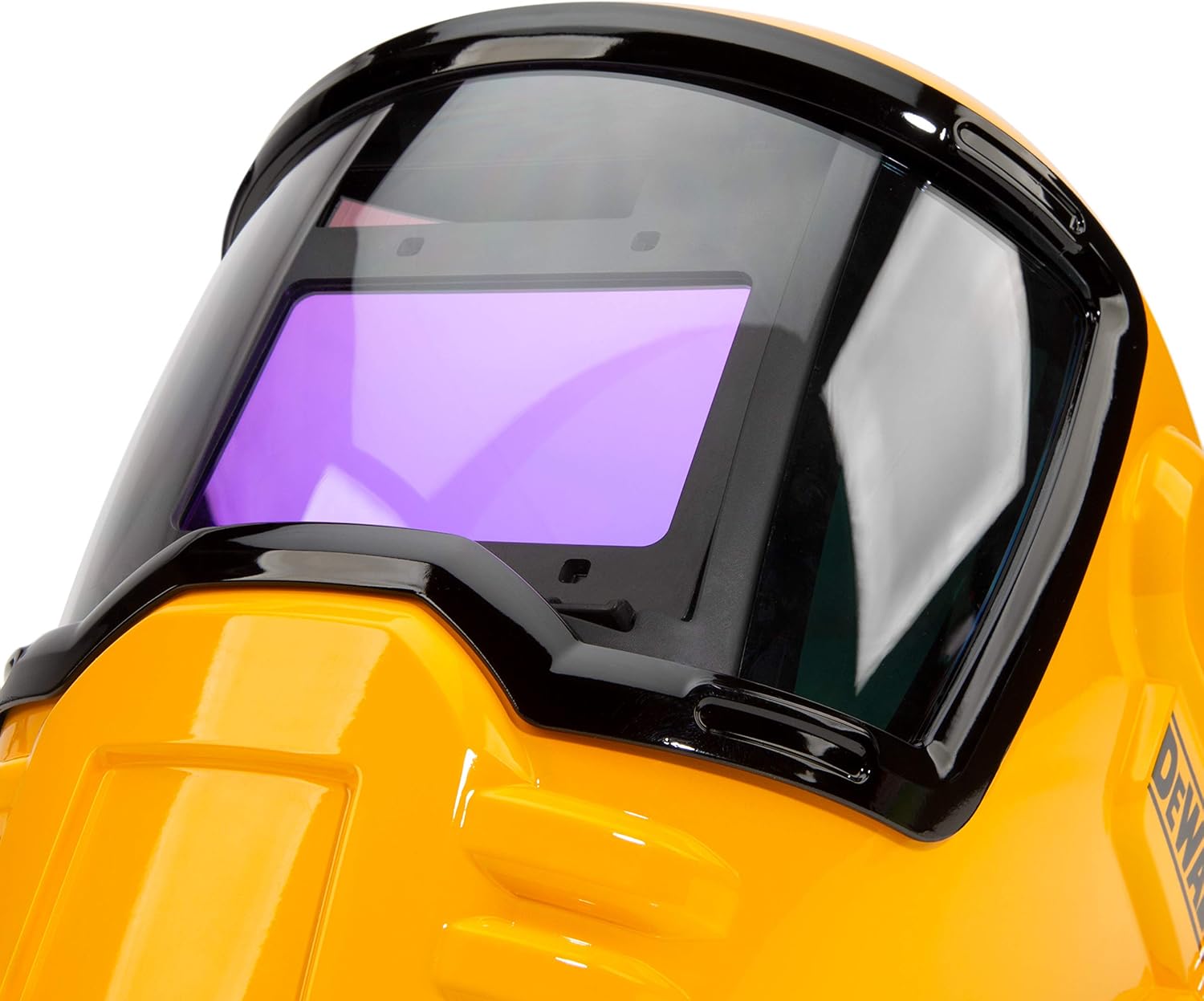 Dewalt Wide View Auto-Darkening Welding Helmet, Three Darkening Modes, 4 Lightning Fast Arc Sensors, Side Lenses for Panoramic Viewing, Adjustable Lightening Delay, Shade Control