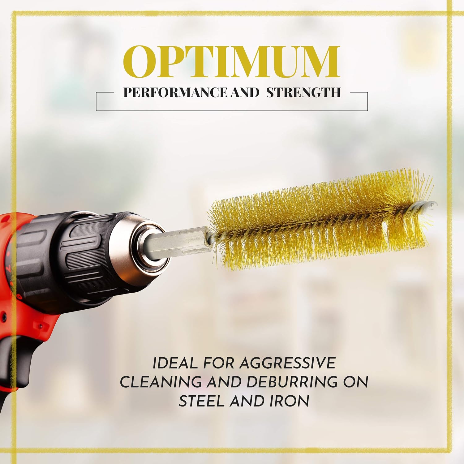 Ram-Pro Stainless Steel Wire Brush for Power Drill Impact Brass Driver - Cleaning Brush Hex Shank (2 Pack)