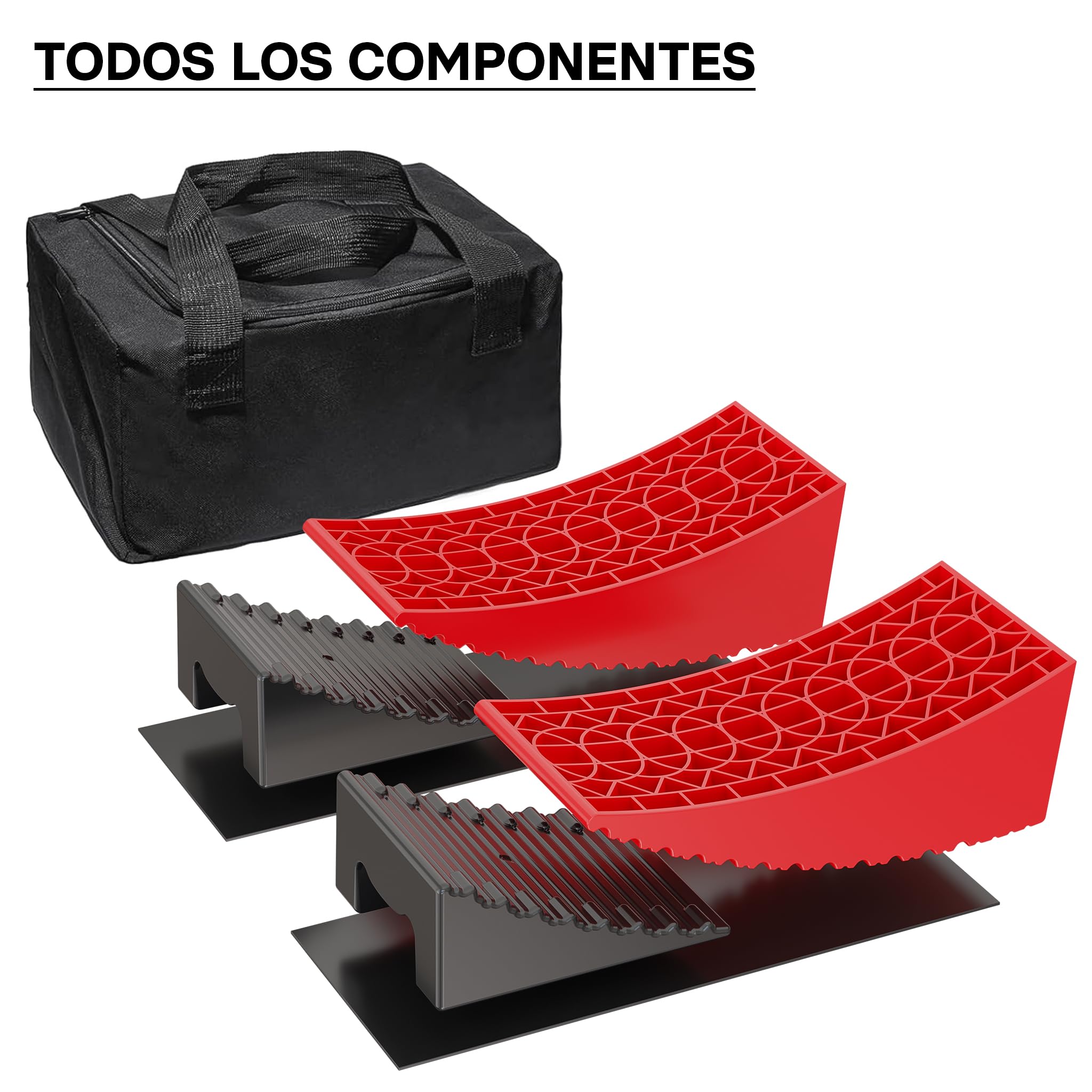 XPOtool Cuña redonda con nivel de burbuja T calzo para autocaravanas y remolques nivelación continua