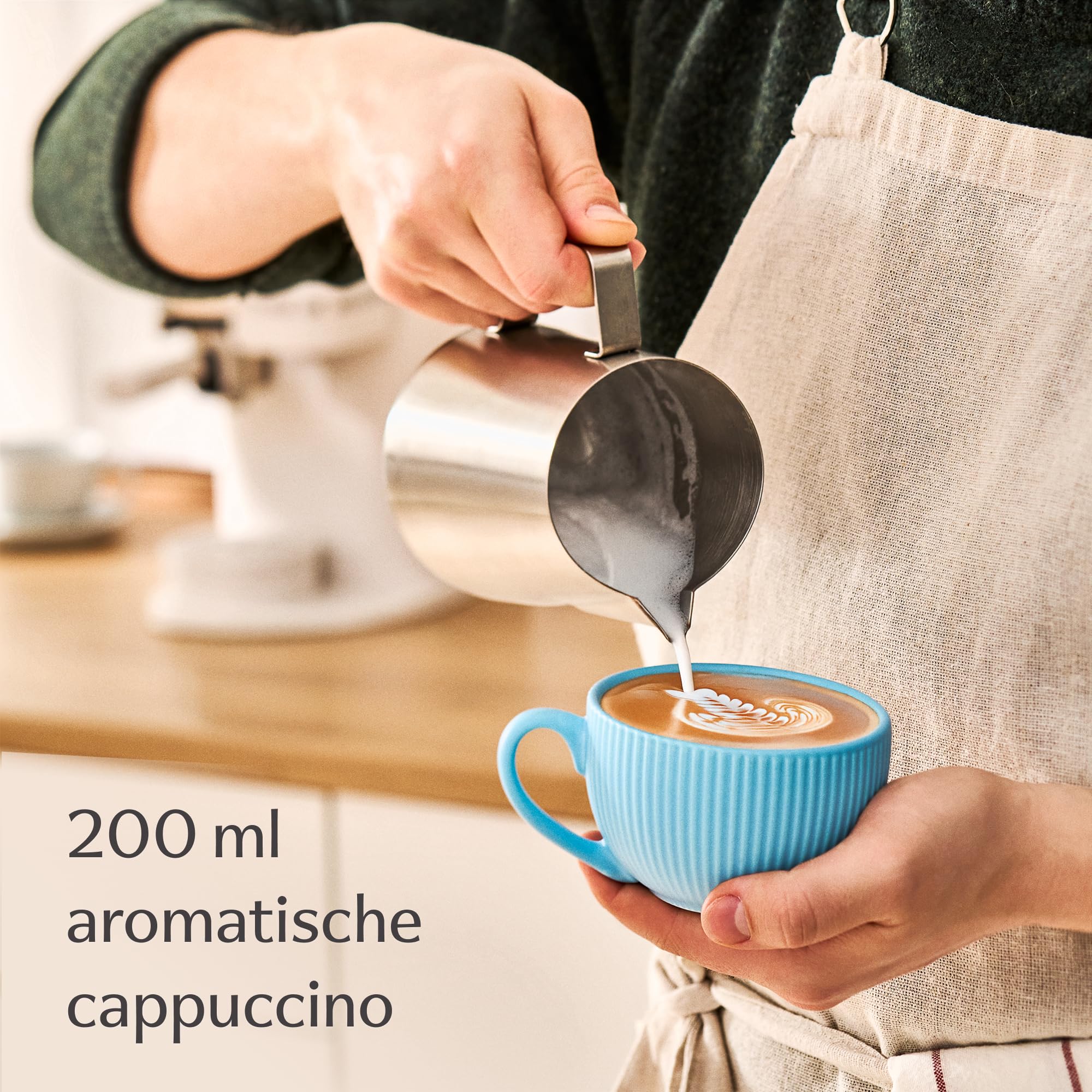Cosumy Espressokopjes Met Handvat 6 Kopjes 90 Ml Schotels Uniek Gestreept Patroon Mat Keramiek Zwart Vaatwasmachinebestendig 1921276399
