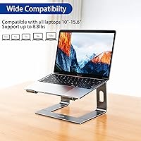 Vista 3 de BESIGN LS03 - Soporte de aluminio para laptop, soporte ergonómico desmontable para computadora, soporte para portátil compatible con Air, Pro, Dell