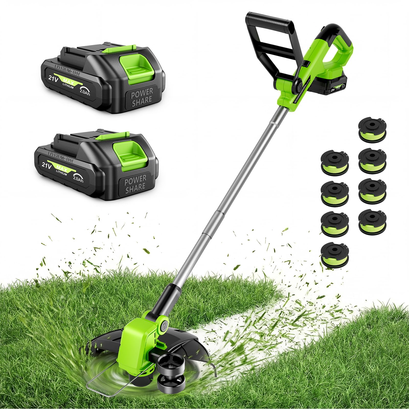HTCFLY 21V 2-in-1 Trimmer Edger