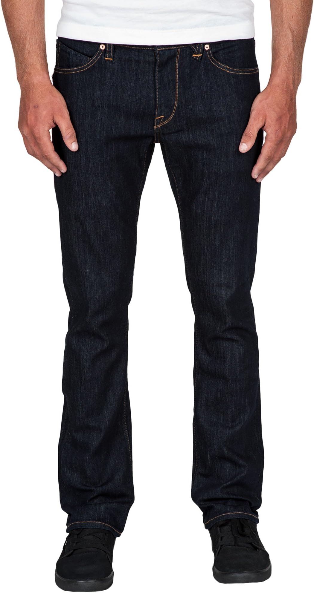VOLCOMmens Volcom Men's Vorta Slim Fit Stretch Denim Jean Pullover Sweater