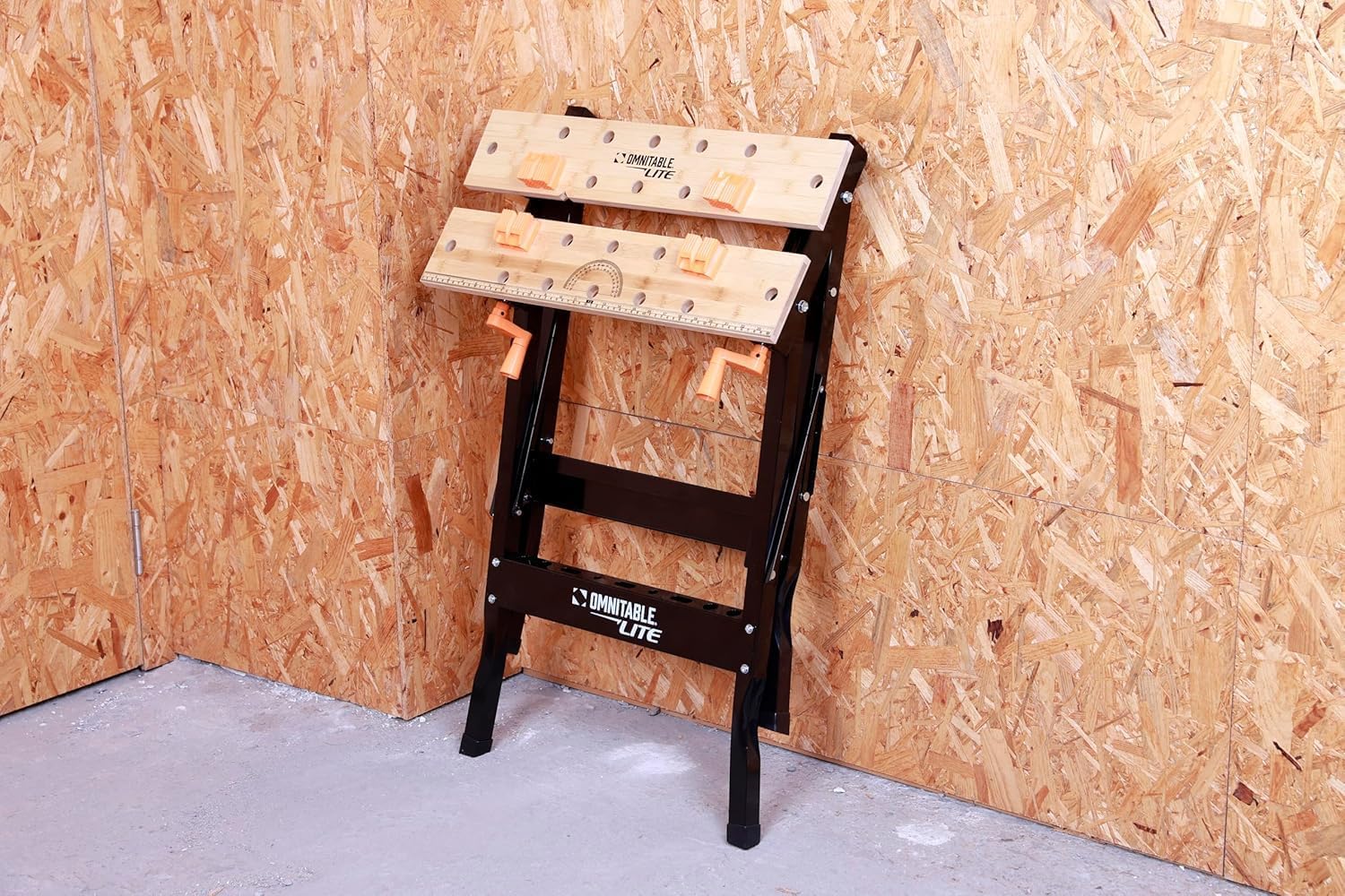 Disston OmniTable Lite Portable Workbench Worktable Fully Adjustable Tilting Table with Added 5pc Impact Screwdriver bit Set