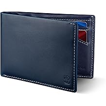 Mens Slim Bifold Wallet RFID Blocking Minimalist Front Pocket Wallets for Men - Thin &amp; Stylish