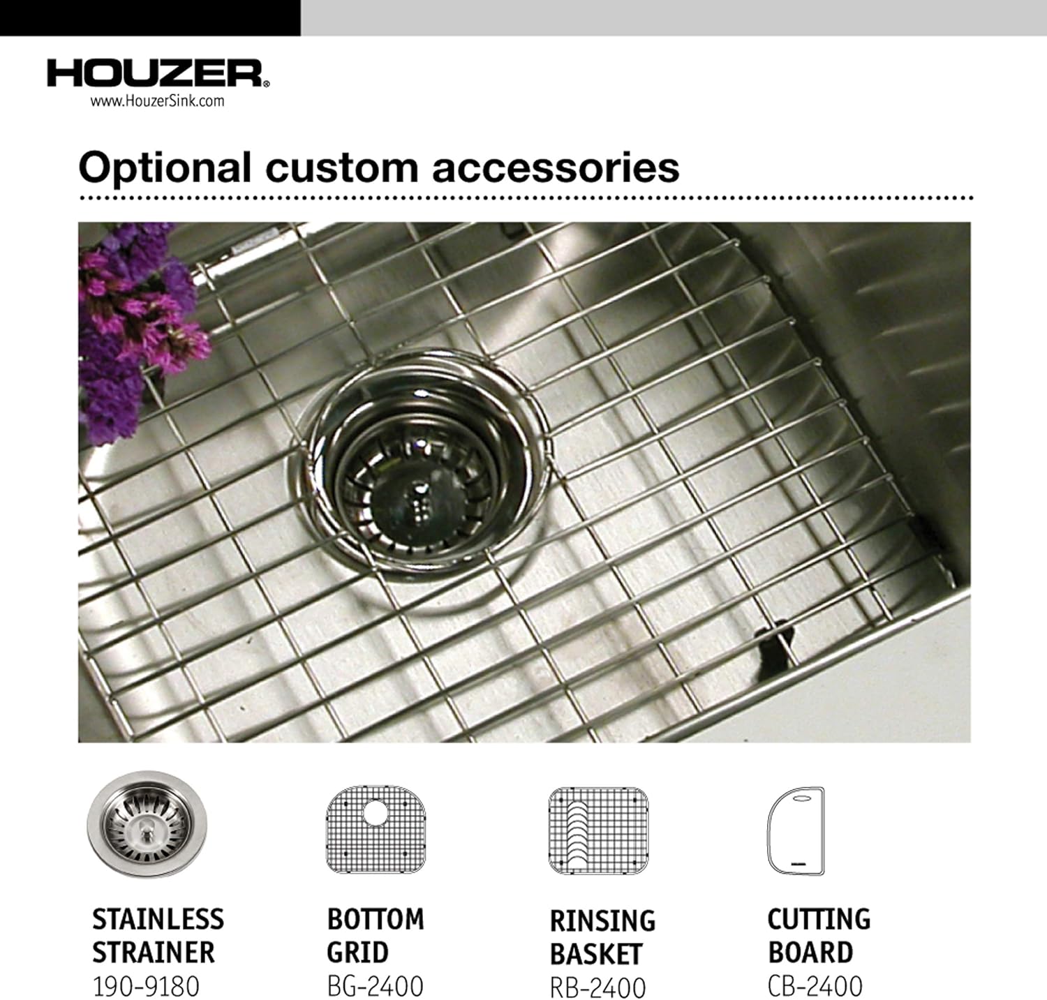 Onе-Dау Sаlе: Uр tо 60% оƒƒ Houzer MS-2409-1 Medallion Designer Series Undermount Stainless Steel Single D Bowl Kitchen Sink