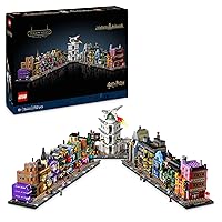LEGO Harry Potter Negozi di Magia di Diagon Alley, Miniatura da Esposizione e Collezione