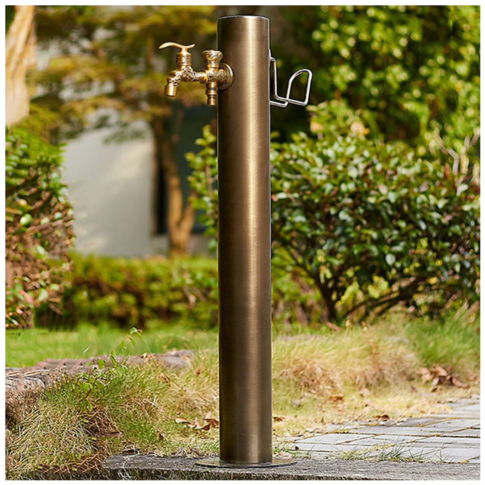 XBTGS Water Column for Independent Outdoor Faucet – Garden Irrigation Fountain, Antifreeze Tap for Irrigation, Durable Landscape Faucet with Bracket, Style 3-20.5×86cm