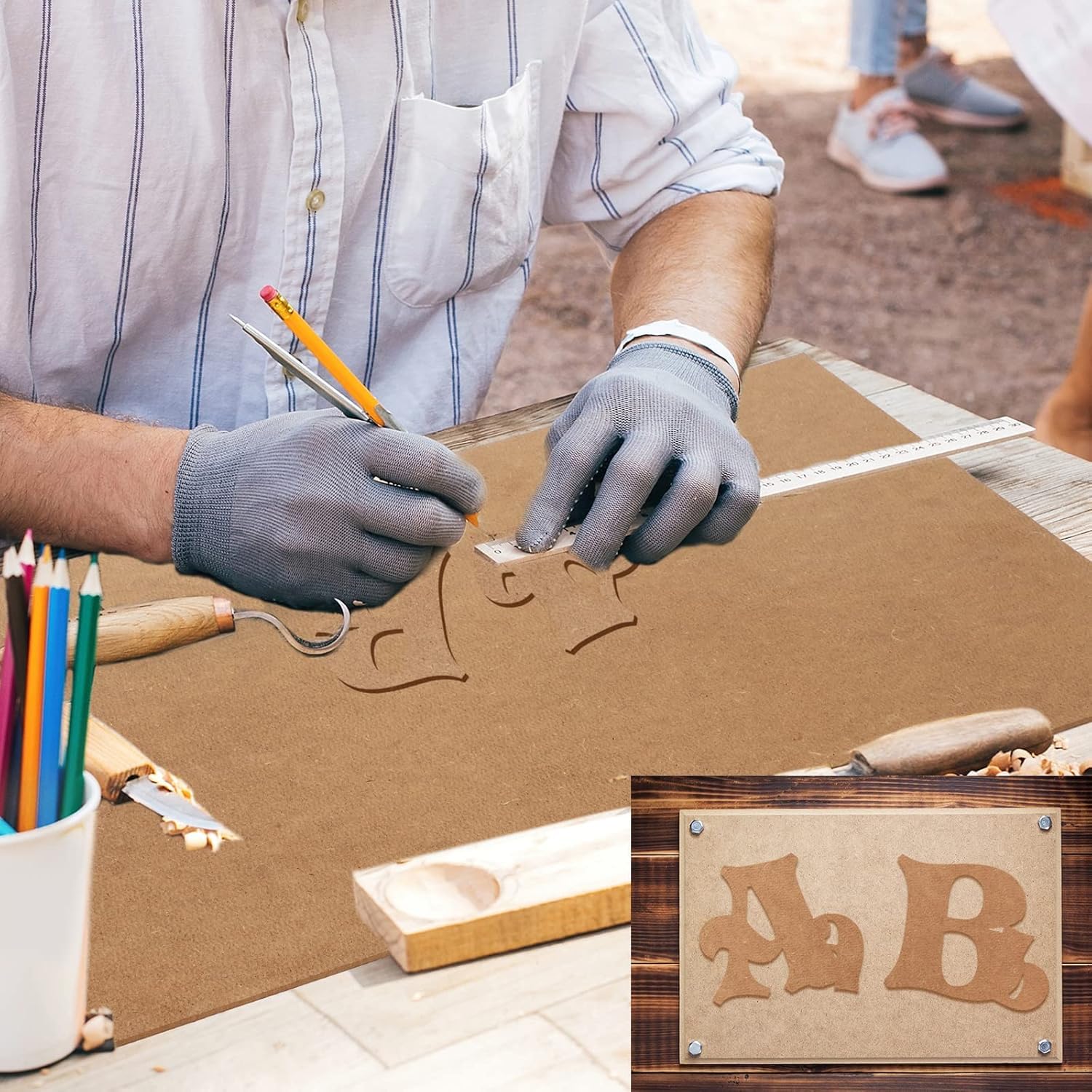 SKYVILLA MDF Boards 3.4mm- Pack of 6 (12"x12") | Durable Wood Sheets for DIY, Art Craft, Painting,Resin,Decoupage Mandala Pyrography | Smooth Finish | Ideal for Creative Projects 3