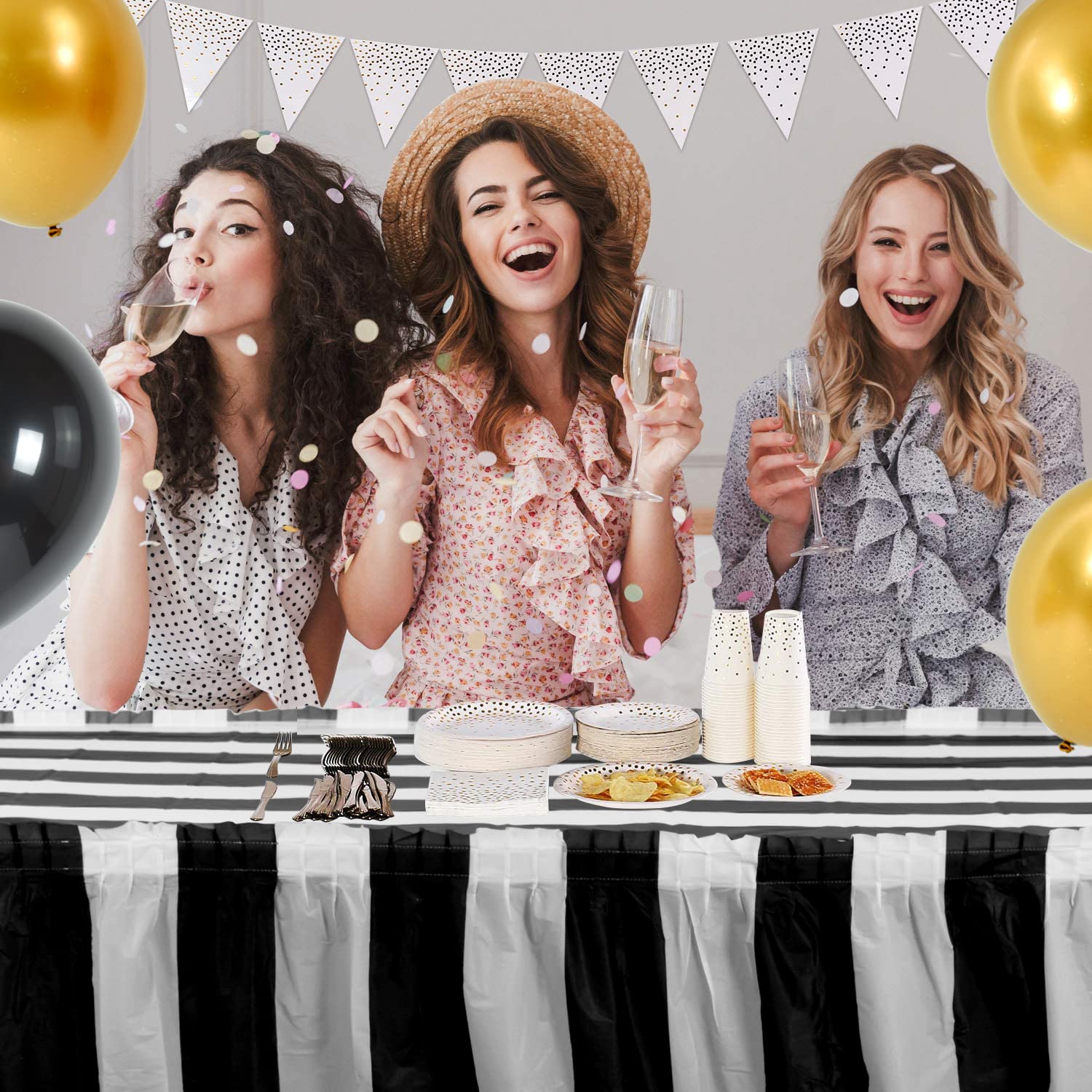 Tovaglie Usa E Getta In Plastica Nere - 2 Pezzi 137x274cm, Impermeabili, Per Feste, Picnic, Matrimoni - Foto 4