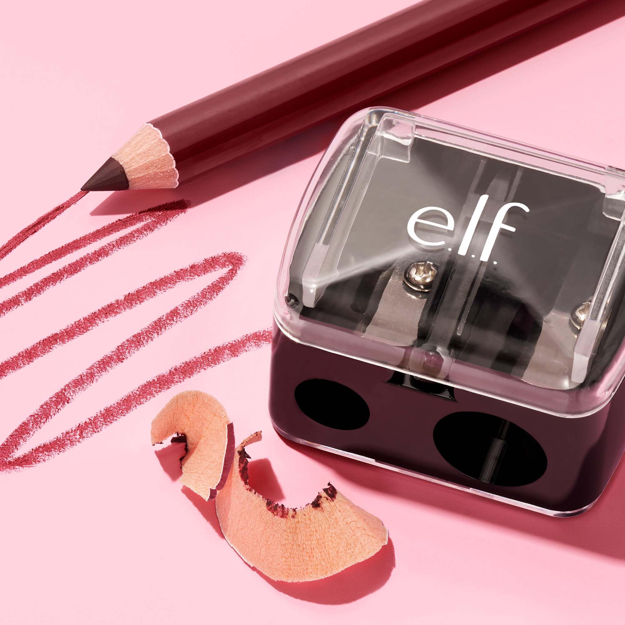 e.l.f., Dual-Pencil Sharpener, Convenient, Essential Tool, Sharpens, Easy To Clean, Travel-Friendly, Compact, Includes Bonus Small Sharpener - Image 2