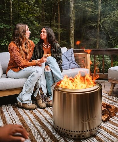 Miniatura 7 de Solo Stove Fogata exclusiva de Tienda, paquete de hoguera sin humo con soporte, tapa, refugio y cenicero, para 4 a 6 personas, pozo de leña de acero